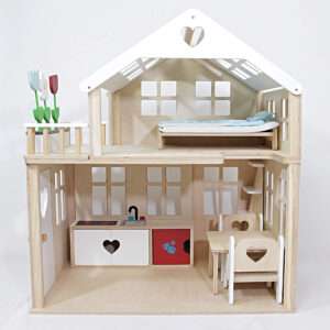 Moover Wooden Dollhouse With Furniture