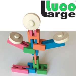 Luco: 72 Piece Construction Blocks with Wheels (Large)